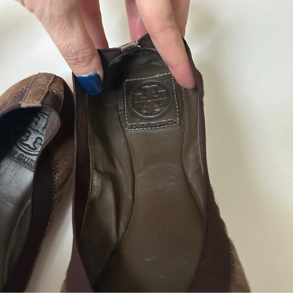 Tory Burch Leather Caroline Ballet Flats
